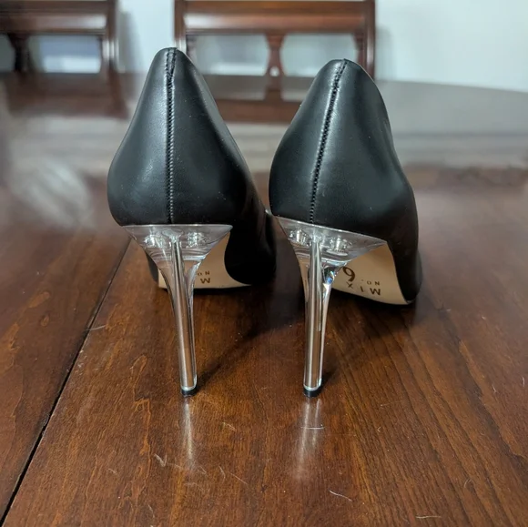 3/$30 Mix No 6 Black And Clear Heels - Picture 4 of 8